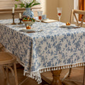 Blue Rose Tablecloth