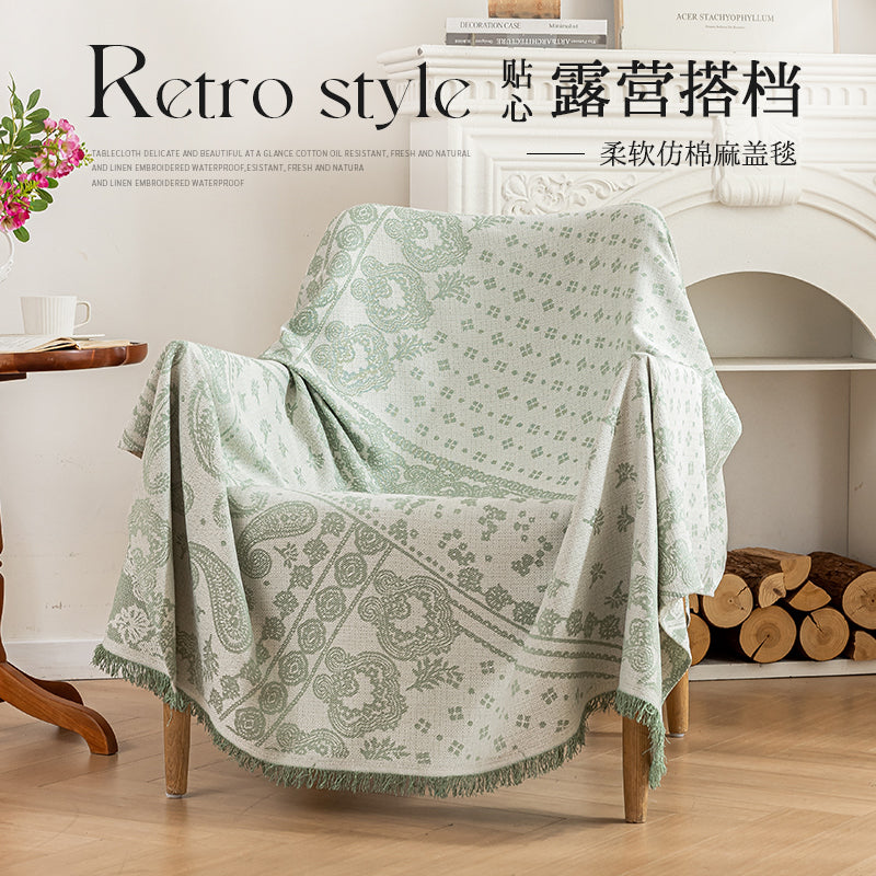 Paisley Sofa Towel #Blue