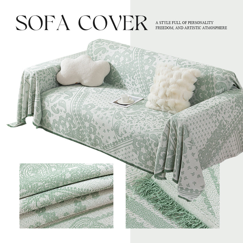 Paisley Sofa Towel #Blue