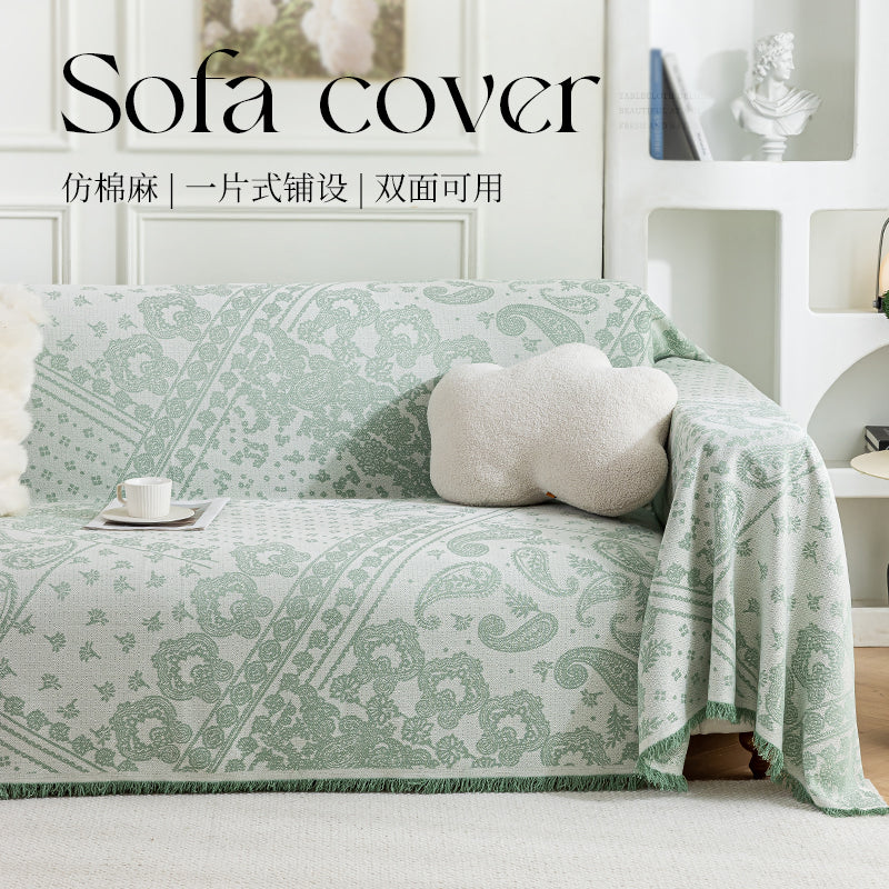 Paisley Sofa Towel #Blue