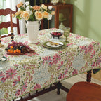 Linen-Style Shell Lace Tablecloth, Pastoral Design