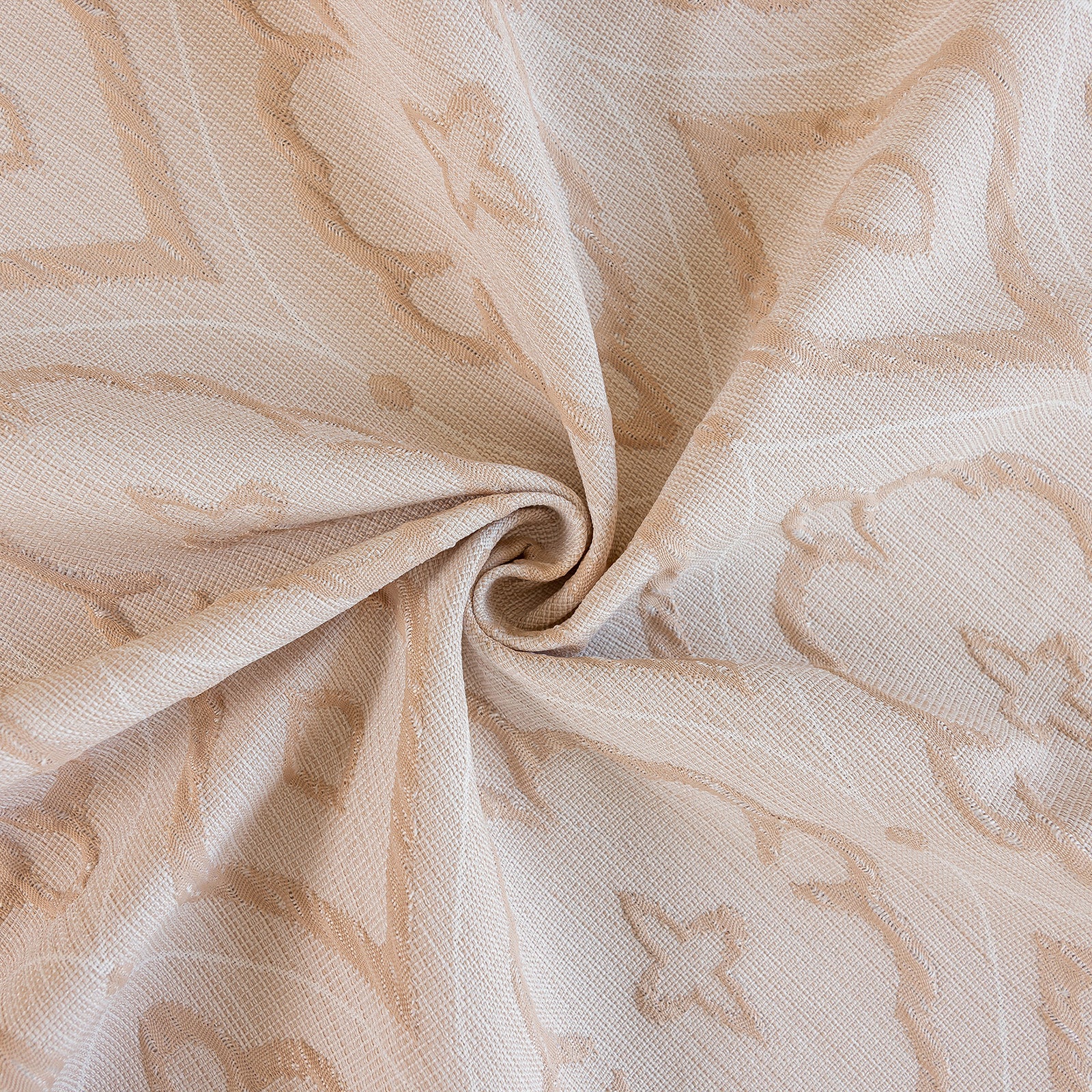 Linen Like Tablecloth or Desk Cover Wrinkle Resistant Jacquard Crabapple Blossom Embossed Multi Use