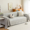 Anti Cat Scratch Imitation Cotton and Linen Sofa Towel - Gray