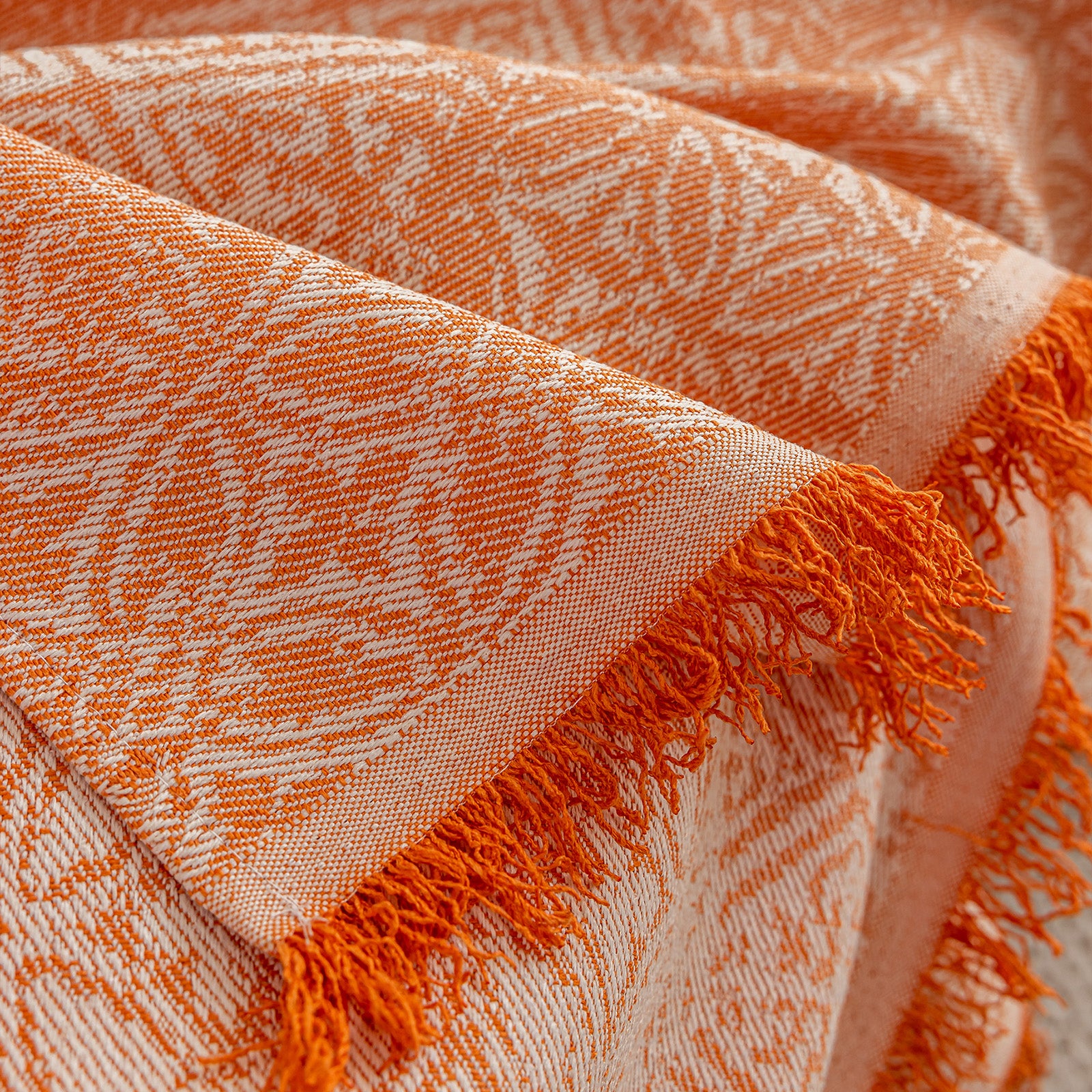 Anti Cat Scratch Imitation Cotton and Linen Sofa Towel - Orange