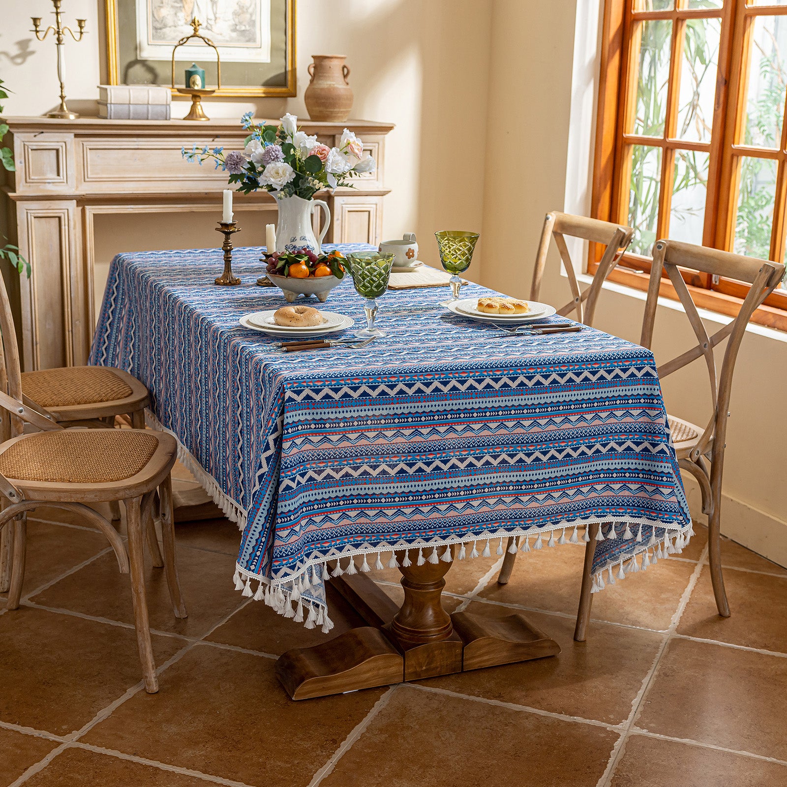 Ethnic Style Tablecloth - Two Colors Available