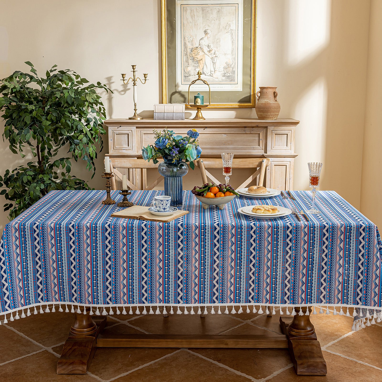 Ethnic Style Tablecloth - Two Colors Available