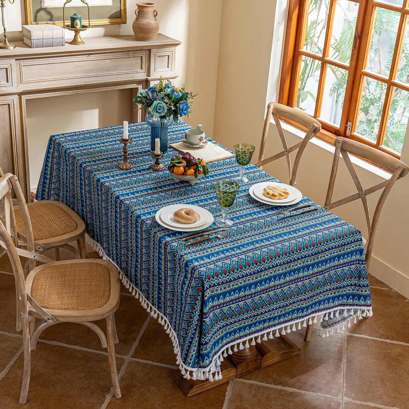 Ethnic Style Tablecloth - Two Colors Available