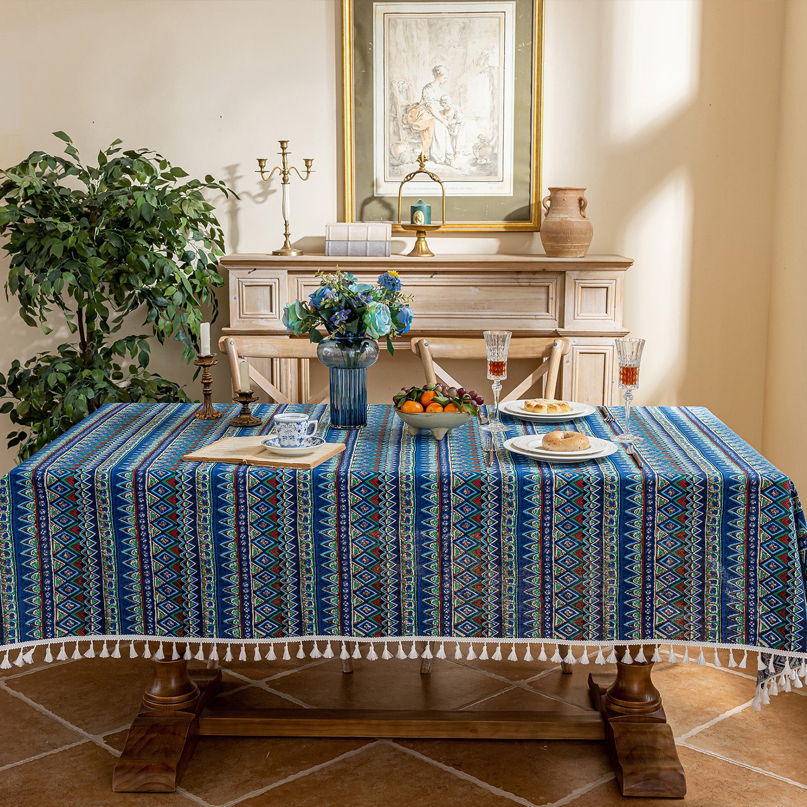 Ethnic Style Tablecloth - Two Colors Available