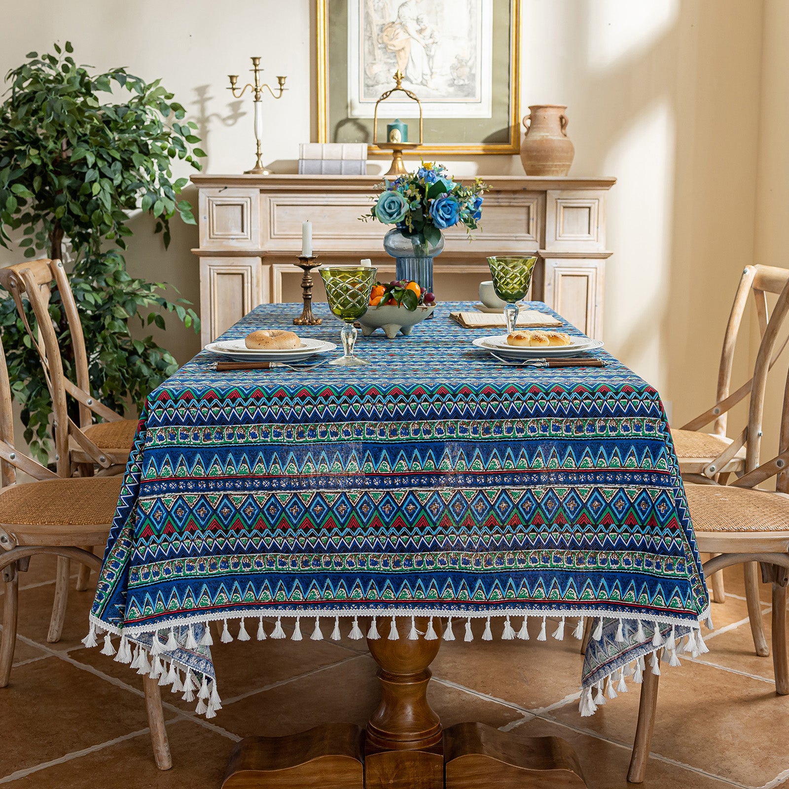 Ethnic Style Tablecloth - Two Colors Available