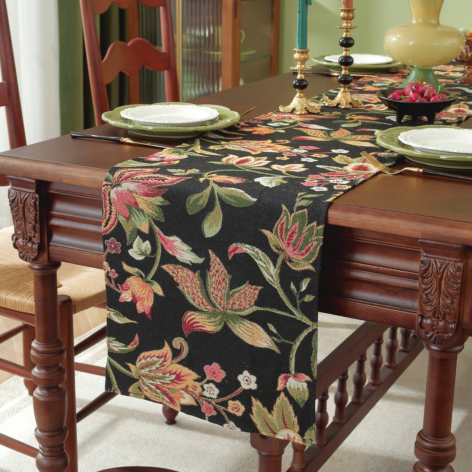 Linen-Like Jacquard Table Runner