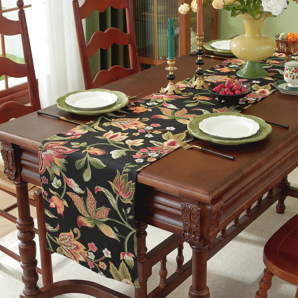 Linen-Like Jacquard Table Runner