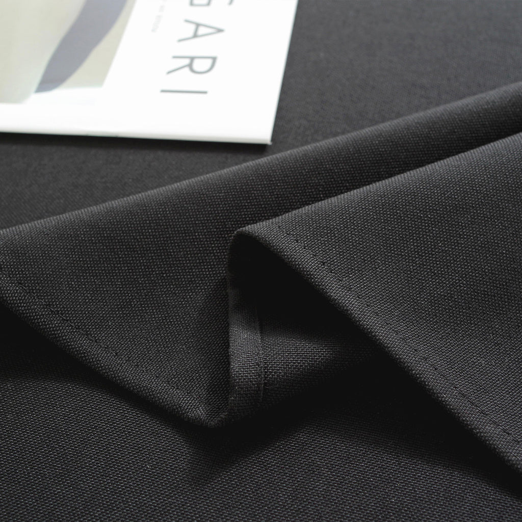 Solid Color Linen-Like Waterproof Tablecloth for Dining Table, Coffee Table & TV Stand – Oil-Proof, Wrinkle-Resistant, Black