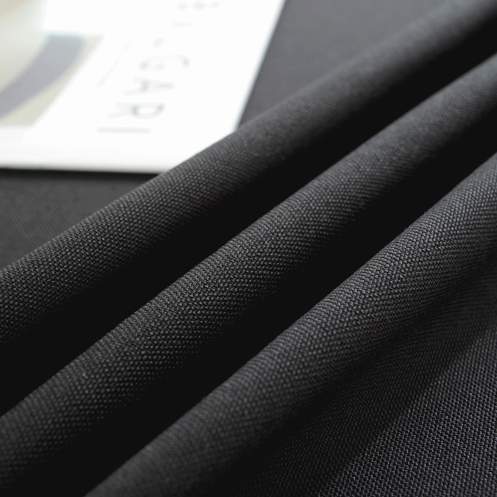 Solid Color Linen-Like Waterproof Tablecloth for Dining Table, Coffee Table & TV Stand – Oil-Proof, Wrinkle-Resistant, Black