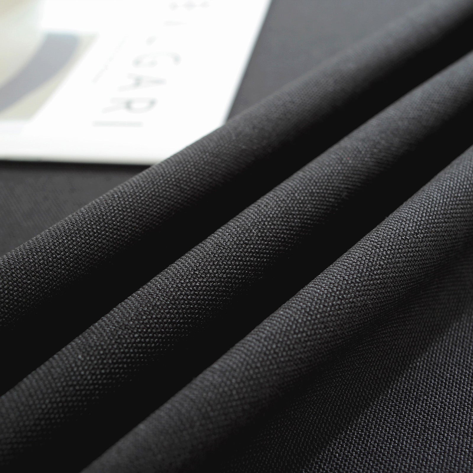 Solid Color Linen-Like Waterproof Tablecloth for Dining Table, Coffee Table & TV Stand – Oil-Proof, Wrinkle-Resistant, Black