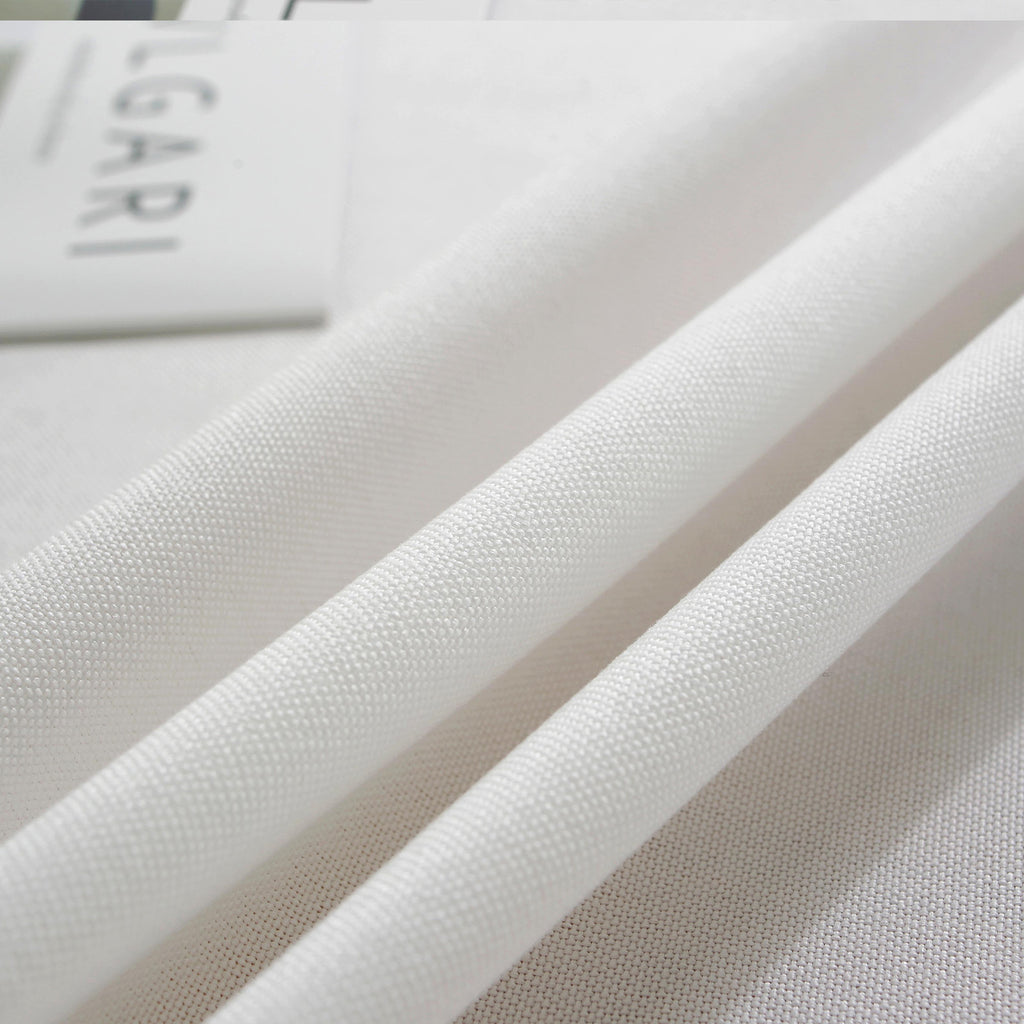 Solid Color Linen-Like Waterproof Tablecloth for Dining Table, Coffee Table & TV Stand – Oil-Proof, Wrinkle-Resistant, White