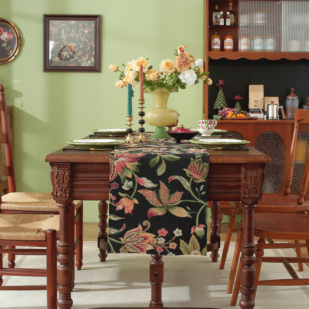 Linen-Like Jacquard Table Runner