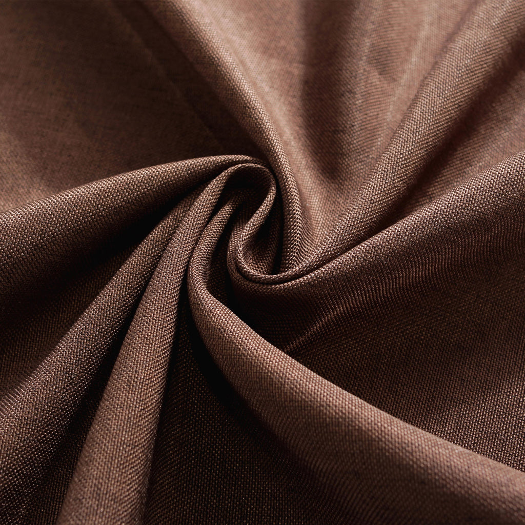 Solid Color Linen-Like Waterproof Tablecloth for Dining Table, Coffee Table & TV Stand – Oil-Proof, Wrinkle-Resistant, Brown
