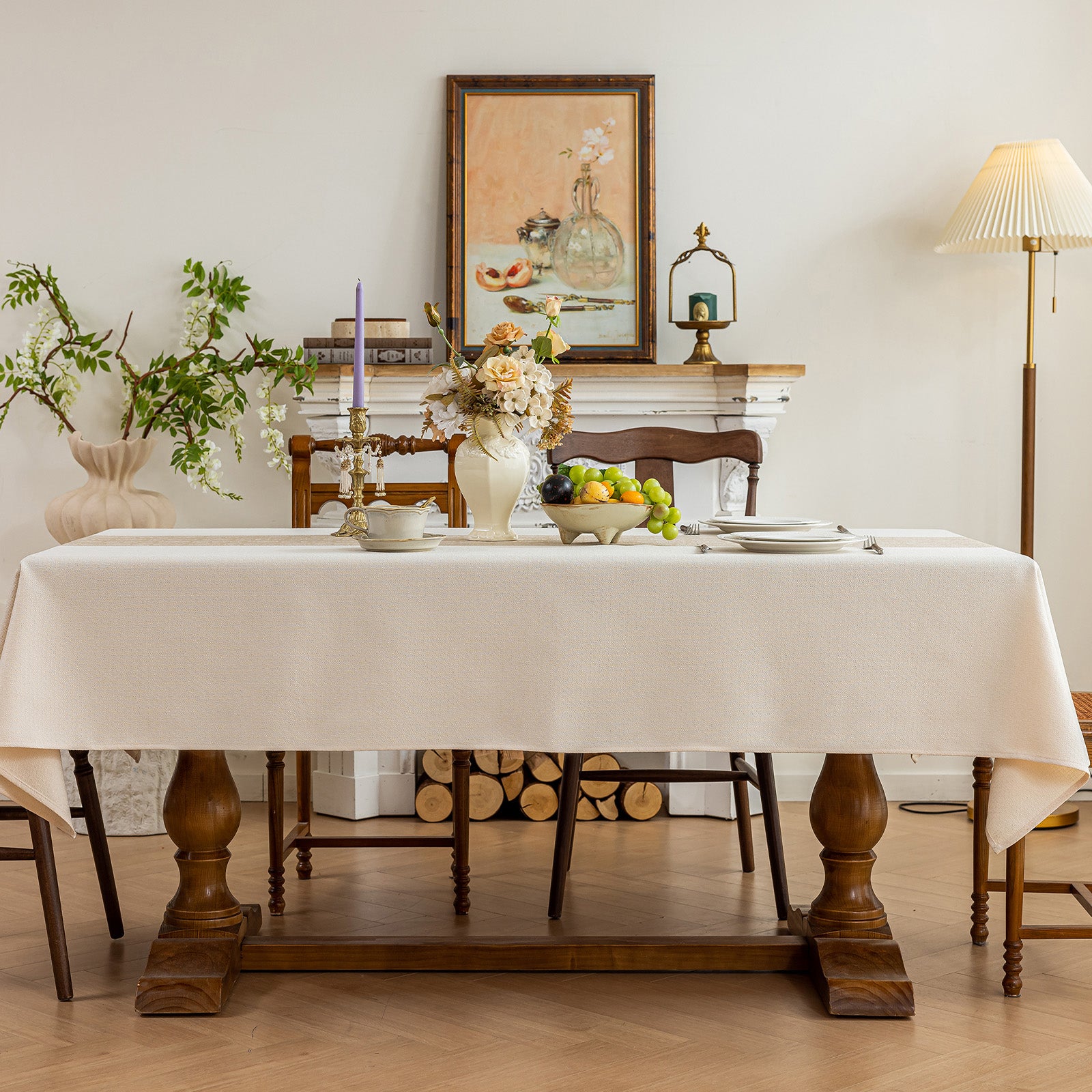 Waterproof Oil Proof Tablecloth, Thickened Linen Look Placemat for Dining Table, Modern Simple Anti-Fade Washable Kitchen Mat