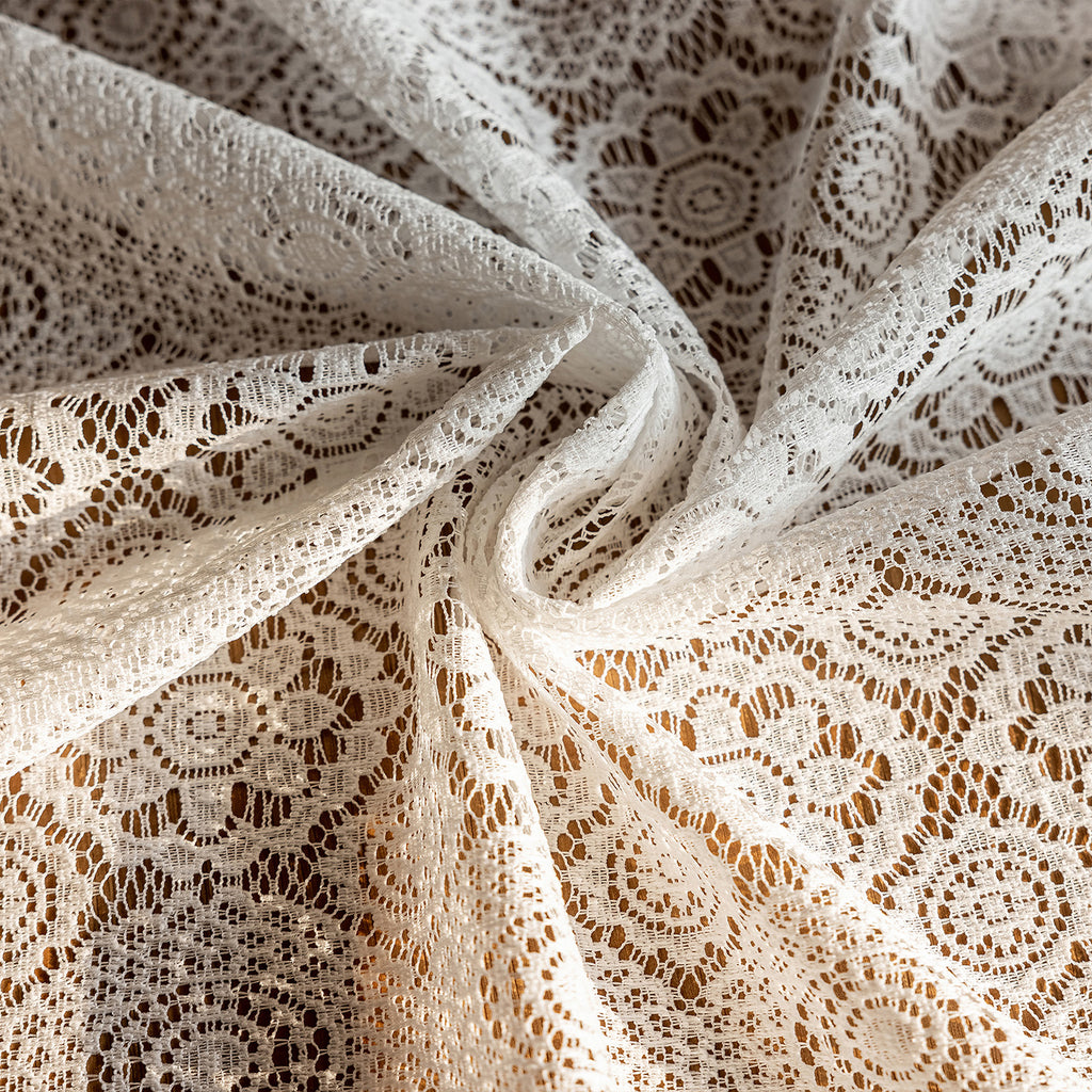 White Lace French Countryside Coffee Table Cloth — TV Stand Cover, Dresser Cover, Shoe Cabinet Cover, Dessert Tablecloth for Party Wedding Daily Home