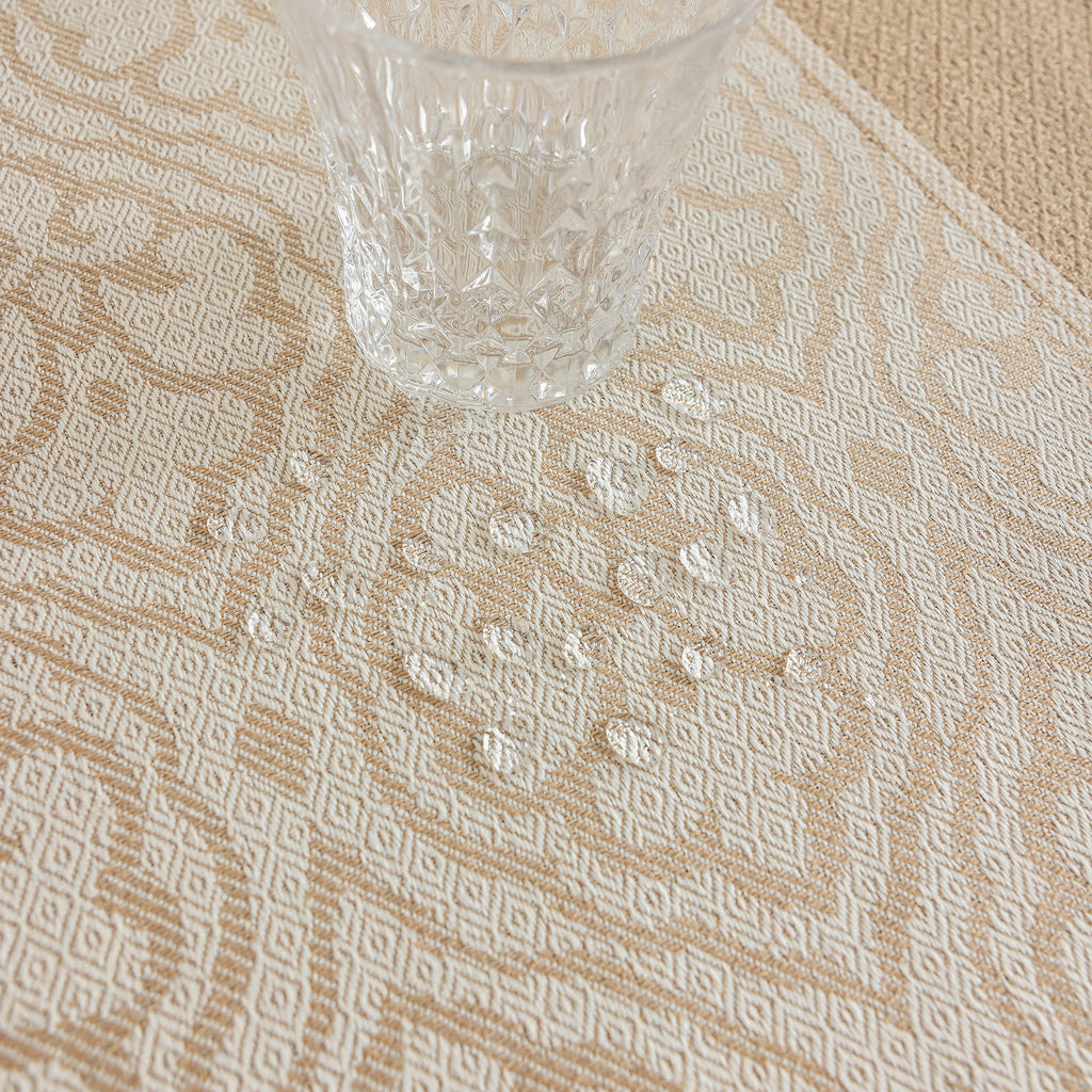 Oil Proof Waterproof Tablecloth, Thick Linen Feel Table Cover, Modern Simple Stain Resistant Kitchen Table Mat for Dining & Coffee Table