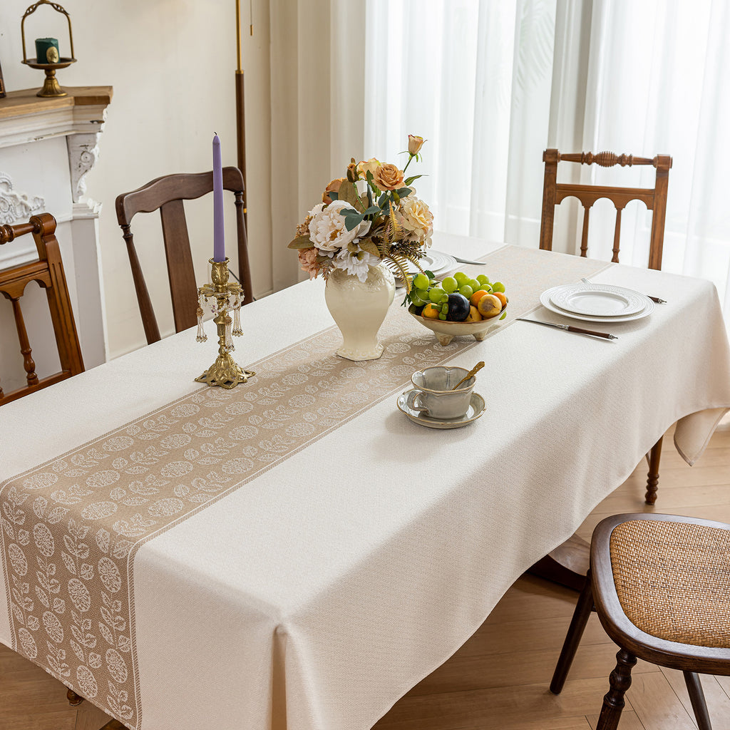 Waterproof Oil Proof Tablecloth, Thickened Linen Look Placemat for Dining Table, Modern Simple Anti-Fade Washable Kitchen Mat