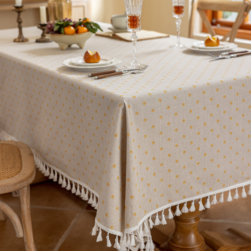 Little Chrysanthemum Pattern Tablecloth