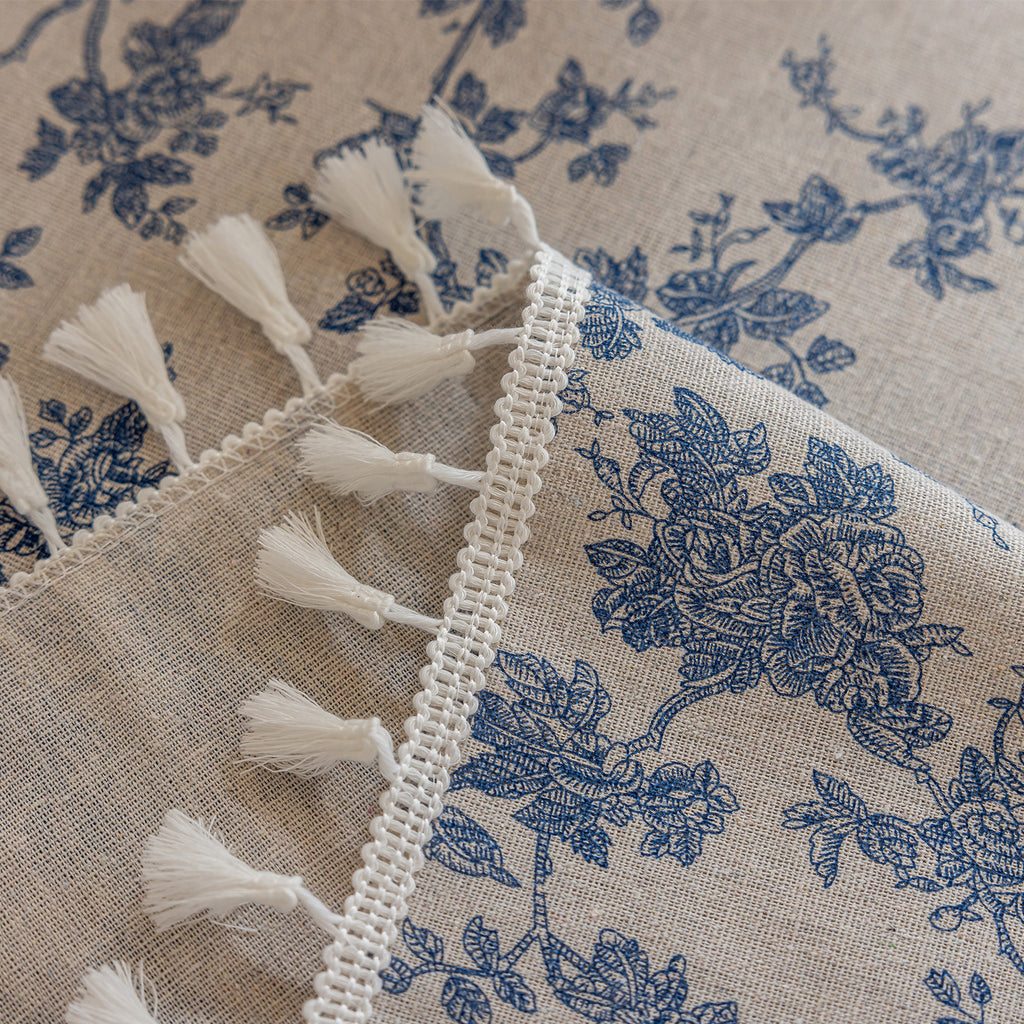 Blue Rose Tablecloth