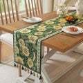 Vintage Table Runner with Sunflower Pattern