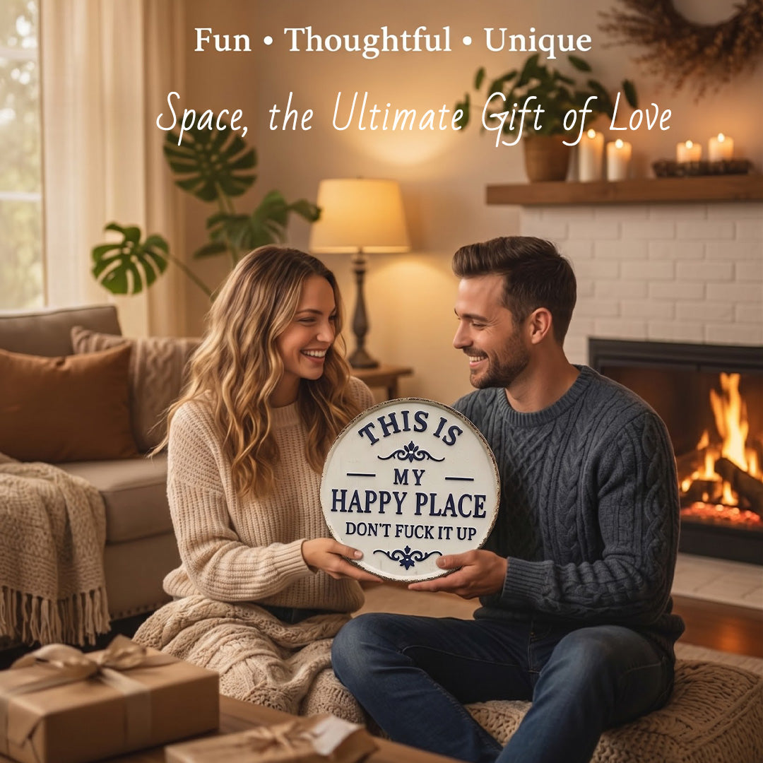 Happy Place – Vintage Statement Metal Sign